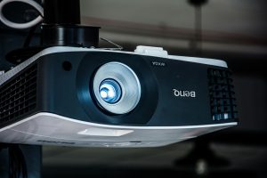 black and white Benq projector